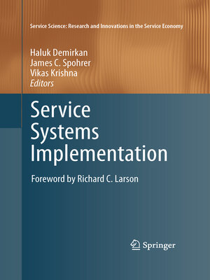 cover image of Service Systems Implementation